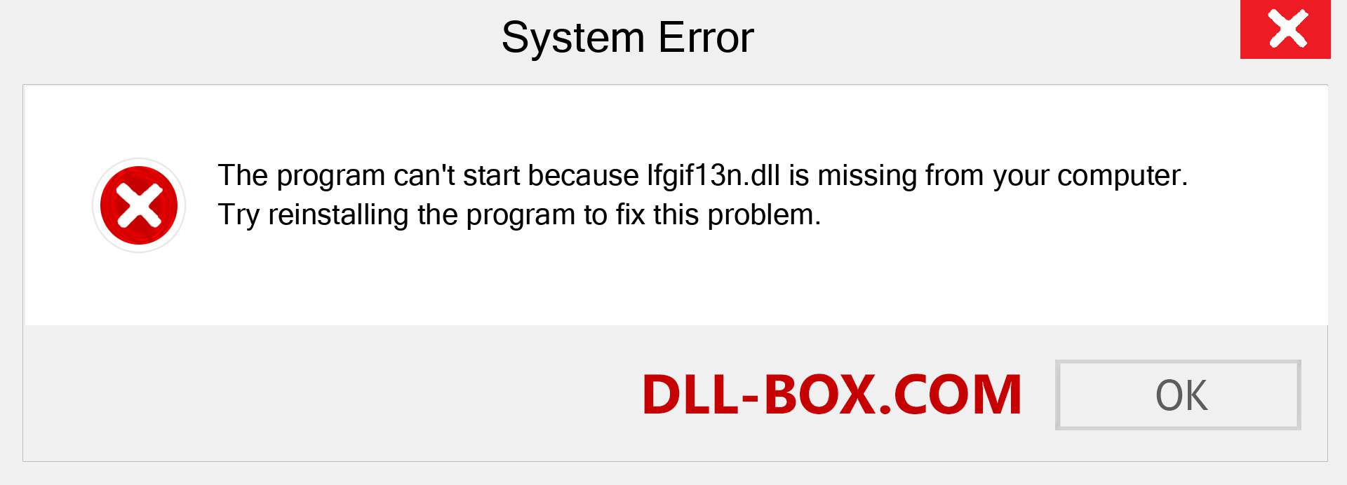  lfgif13n.dll file is missing?. Download for Windows 7, 8, 10 - Fix  lfgif13n dll Missing Error on Windows, photos, images